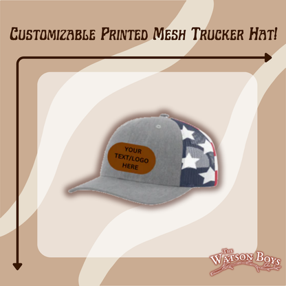 Customizable Printed Mesh Back Trucker Hat