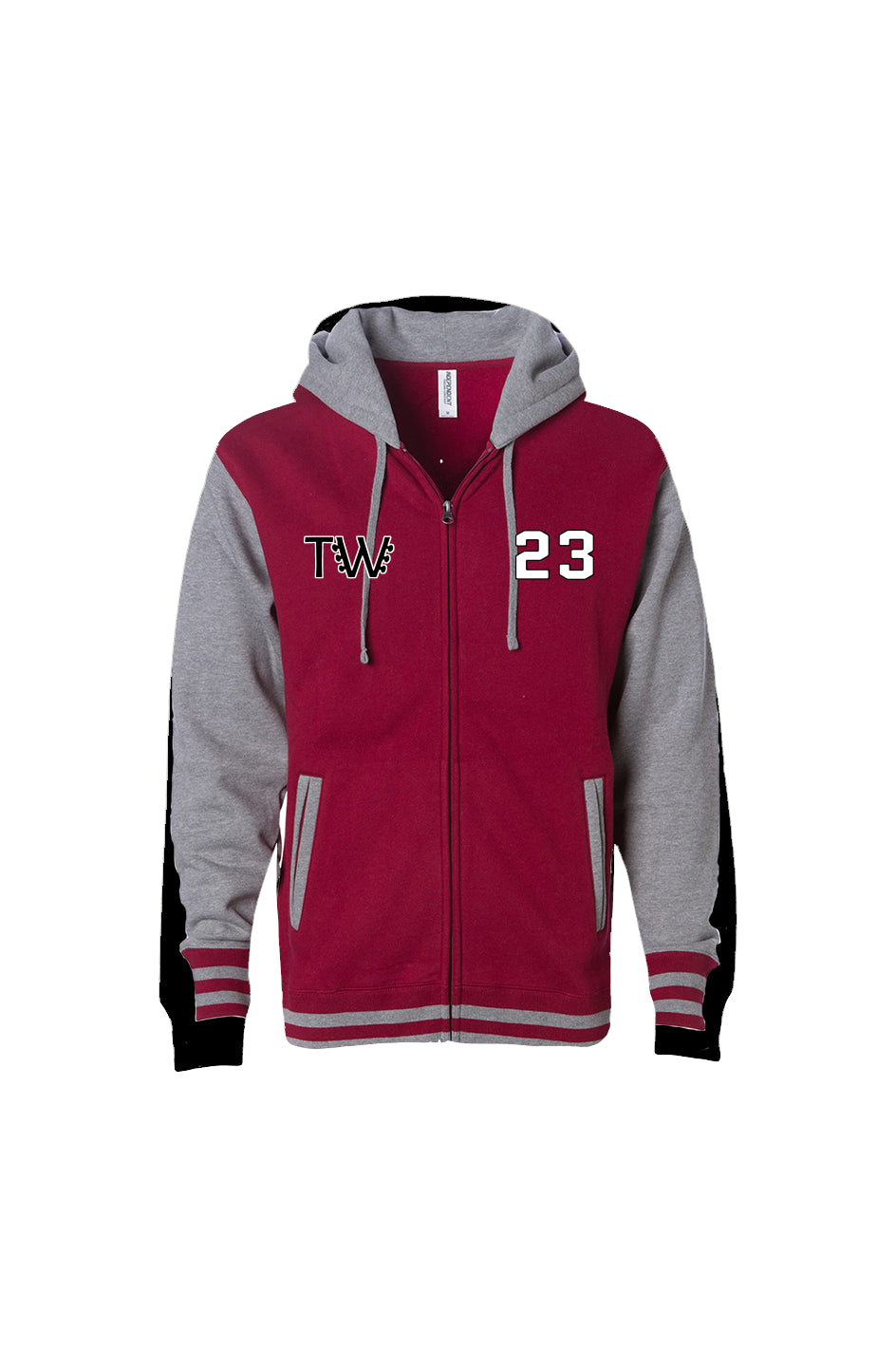 TLW 2023 varsity style zip up hoodie