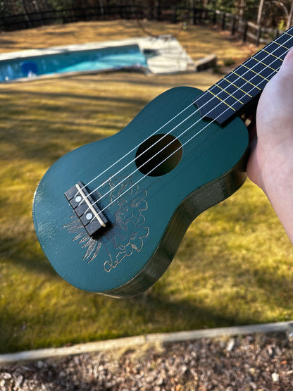 Green Flower Ukulele