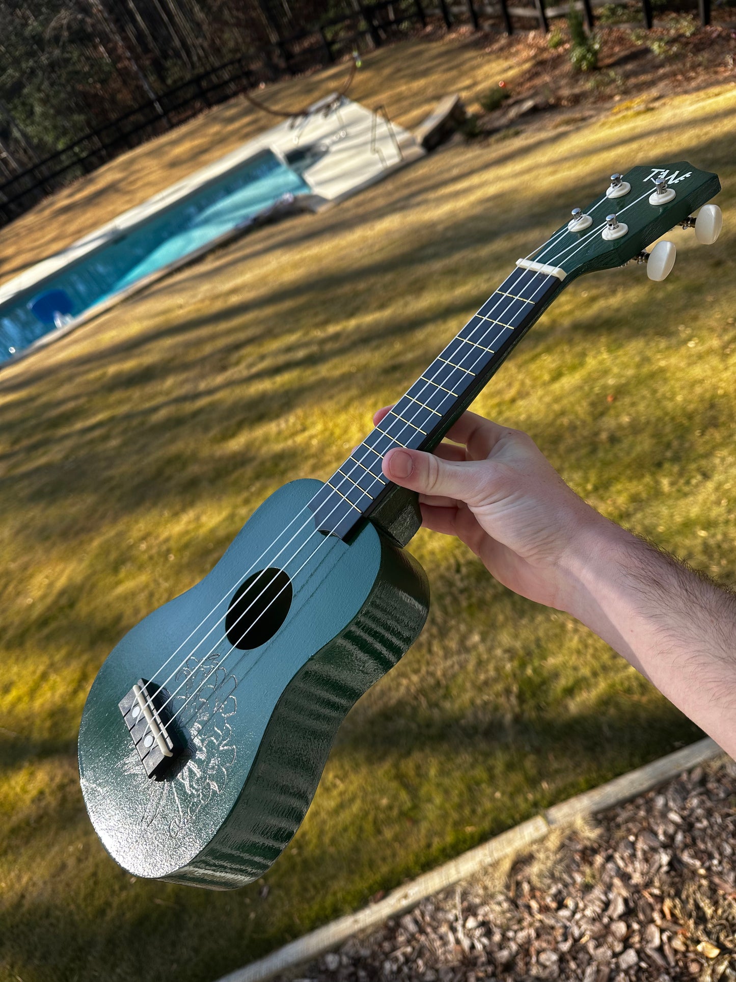 Green Flower Ukulele